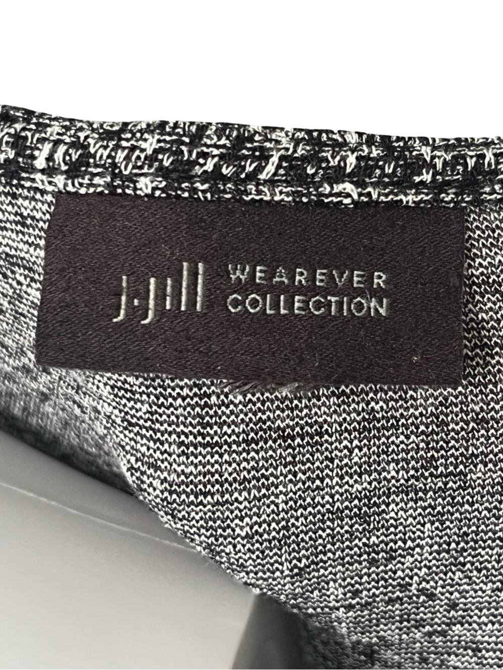 J Jill Wearever Collection Dress Black White Knit Long Sleeve Pullover Neutral - Picture 6 of 8
